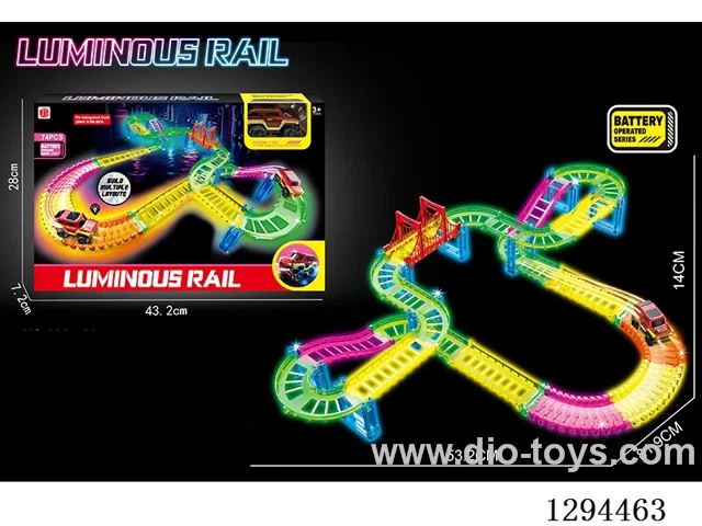Electric Glow?in?the?Dark Track Toy in window box