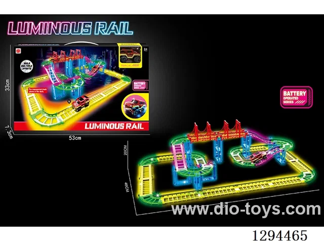 Electric Glow?in?the?Dark Track Toy in window box