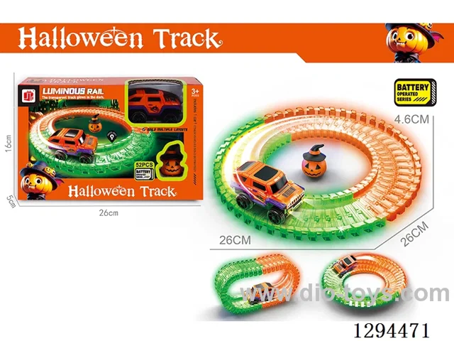 Electric Halloween Glow?in?the?Dark Track Toy in window box