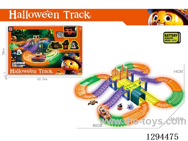 Electric Halloween Glow?in?the?Dark Track Toy in window box