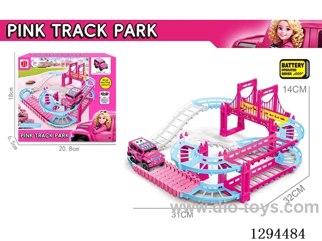 Electric Pink Track Toy in color box
