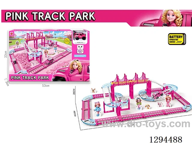 Electric Pink Track Toy in window box