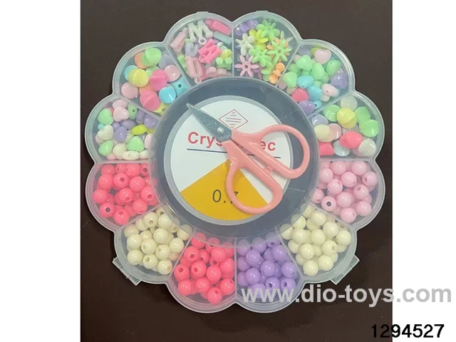 flower box with 12 compartments of ordinary beads (Includes scissors and a wire box)