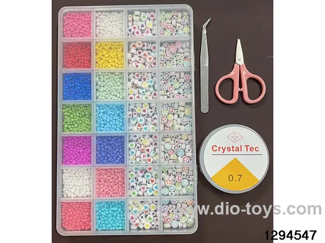 28-compartment fine bead + colorful bead beading box (Includes scissors, thread box, and clips.)
