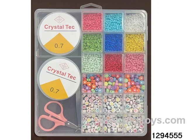 2 Large 20 Compartment Beaded Box (With fine beads)