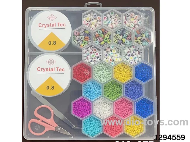24-compartment honeycomb beaded box (Letter beads + fine beads)