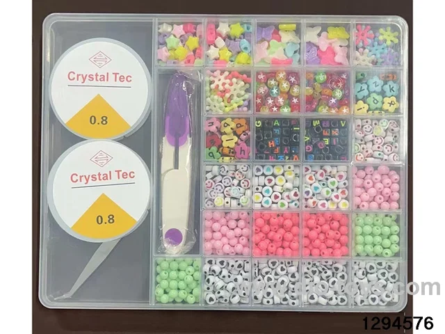 with 2 large 28 compartments (With large scissorsLetters + Ordinary Beadsbeaded box