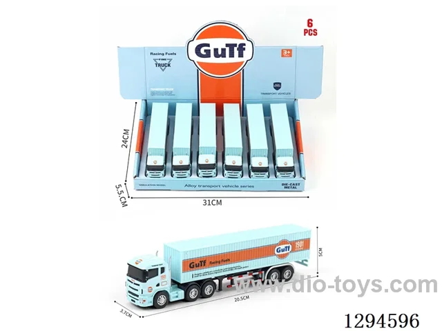 Scania Container Trucks (Price for a full box of 6 PCS) pull back alloy car