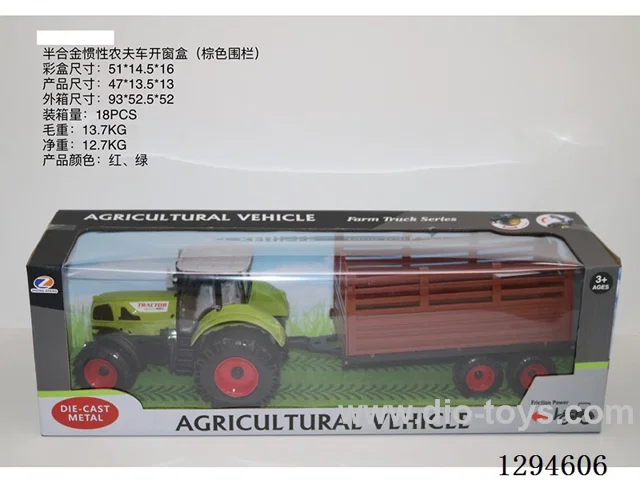 Semi-Alloy Inertia Farm Truck with Brown Fence