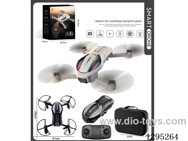 All-Around Protection Ring / Innovative Foldable Pocket Drone / Diverse RGB Lighting Effects / Brushless Motors / ESC Camera / Smart Obstacle Avoidance / Optical Flow Hovering (included battery)
