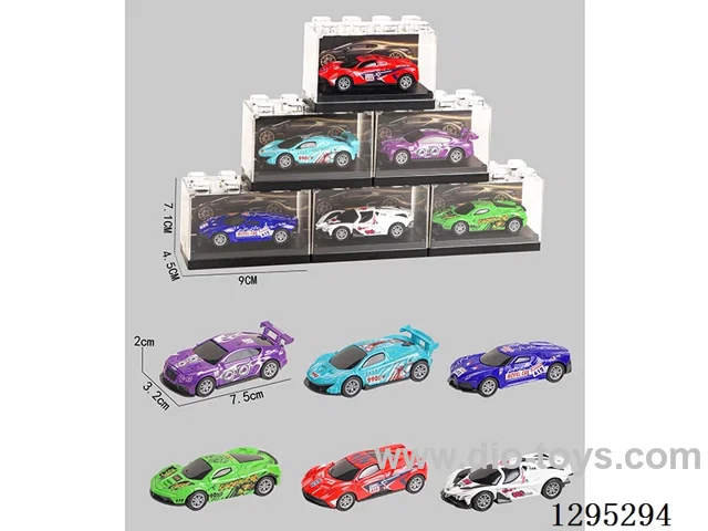 1:64 Pull-Back Die-Cast Cars, 6 mixed (CPC)