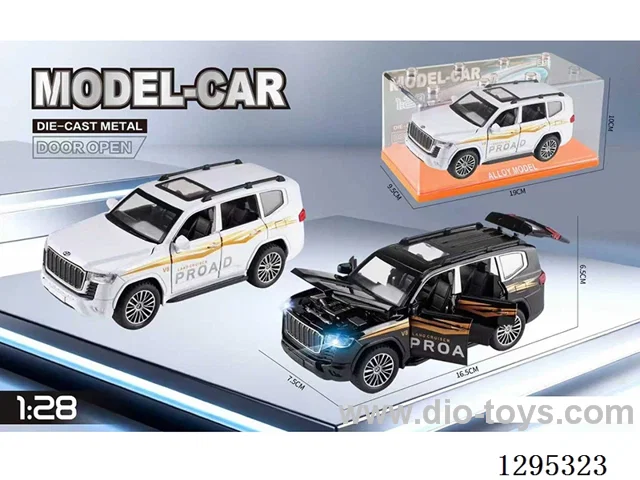 1:28 pull back Die-Cast Car Model: Land Cruiser Prado W L/M (Two Colors)