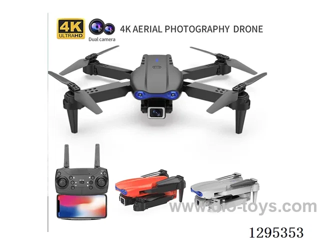 RC Airplane with Dual Cameras (Black/Gray/Orange)