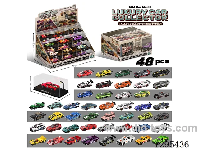 48 styles Die-Cast Car Set with Lights (48PCS)