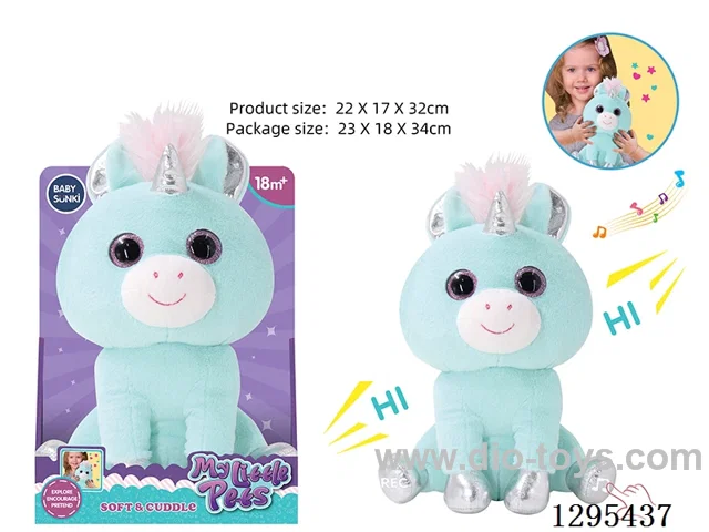 28CM Plush Sound-and-Light Comfort Unicorn with Recording Function