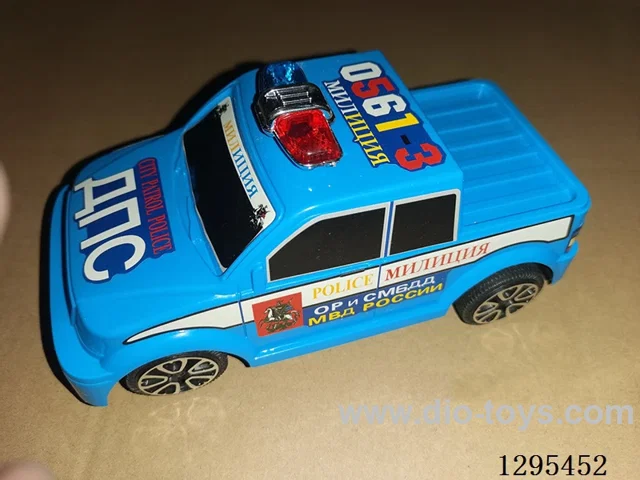 Russian-Language Police Pickup Pull-string Truck 3 colors