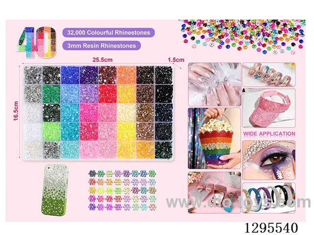 40-Compartment DIY Colored Rhinestones