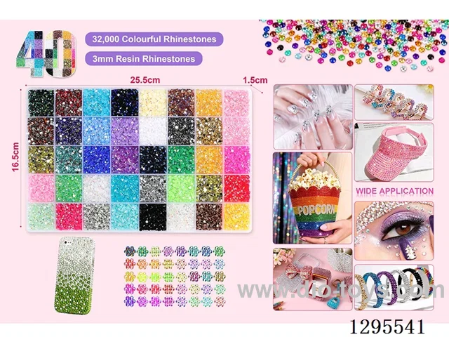 40-Compartment DIY Colored Rhinestones