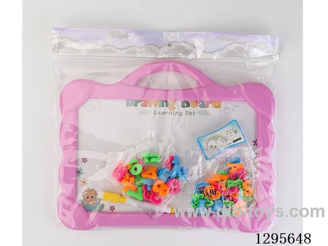 Round Writing Board with 2cm Magnetic English Letters and Numbers