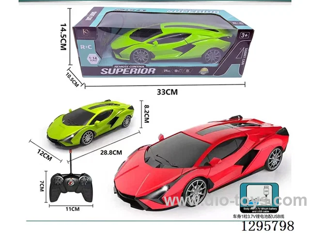 1:14 4ch RC Lamborghini with light (included battery)  Red, Green