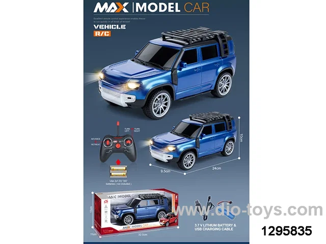 1:16 ABS Material，5ch RC Land Rover Defender with Lights included Batteries