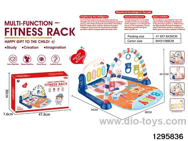 Baby piano gym play mat in color box