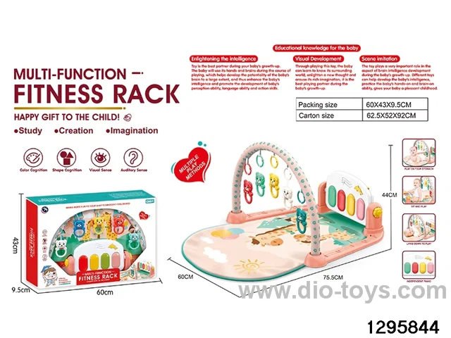 Baby piano gym play mat in window box