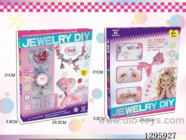 3-in-1 Pandora Bead Set (Nail Art, Hair Clips, Bracelet)