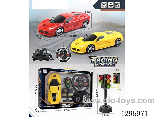 1:16 4ch RC Ferrari with Traffic Lights included battery - Black Windows