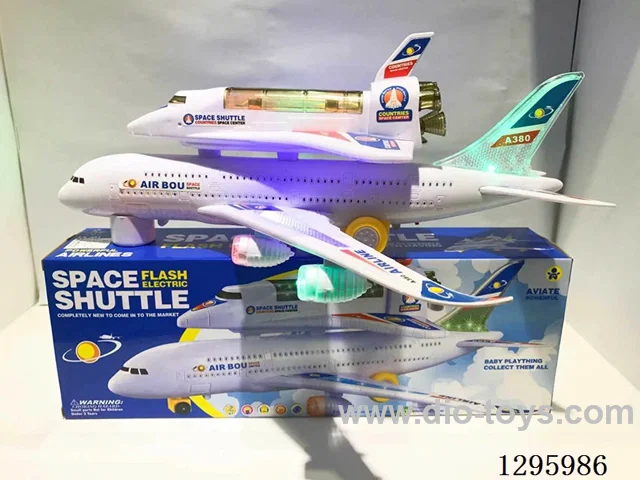 Flashing Electric Double-Deck Airplane W L/M not included battery