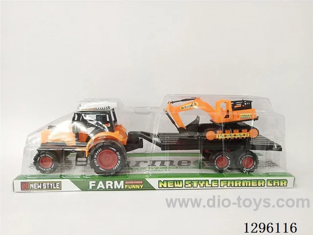 Inertia Construction Truck Towing an Excavator 2 colors (GCC)