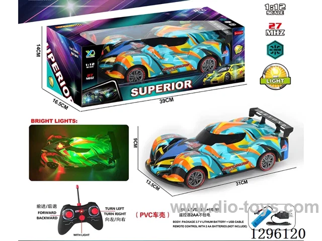 1:12 4ch RC Race Car with light(included battery)