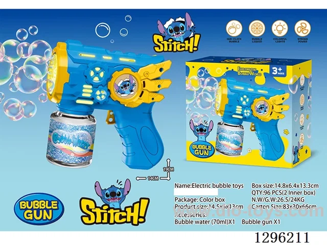 Stitch Bubble Gun with 70ML Bubble Solution