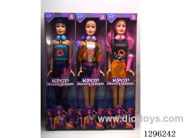3 Styles 32-inch Dolls W L/M/ Headphones, Microphone, and Guitar (Light-Up and Music)