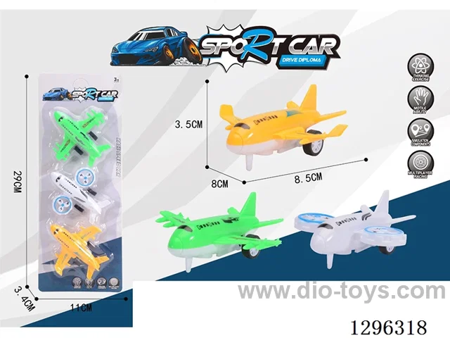 3 Pull Back Airplanes