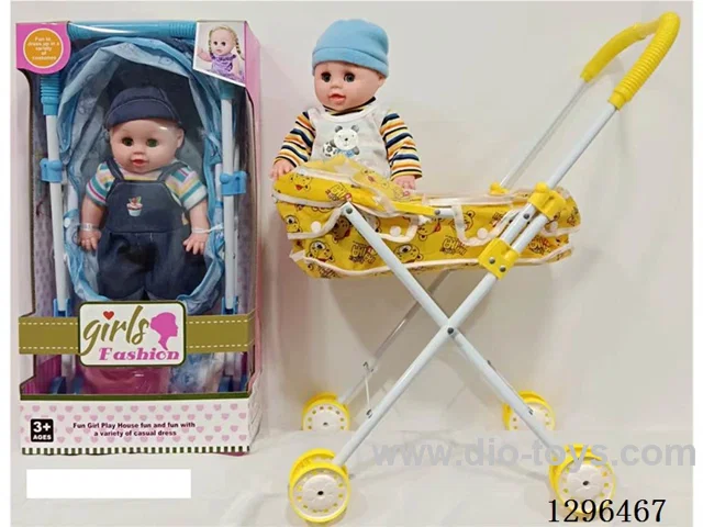 15-inch doll with IC and metal stroller