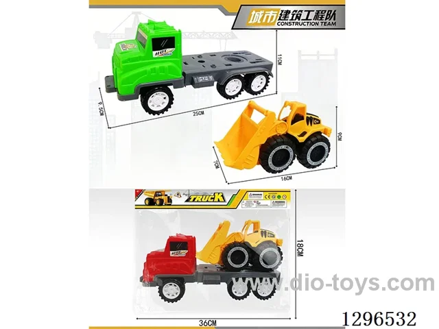Inertia Trailer with Free-Wheeling Bulldozer 2 colors