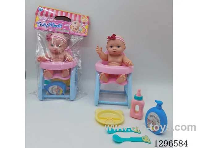 9-inch Doll High Chair with Tableware (CPC)