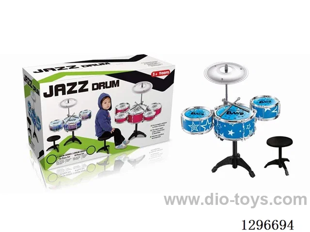 Realistic Jazz Drum Set + Drum Stand (2 Colors)