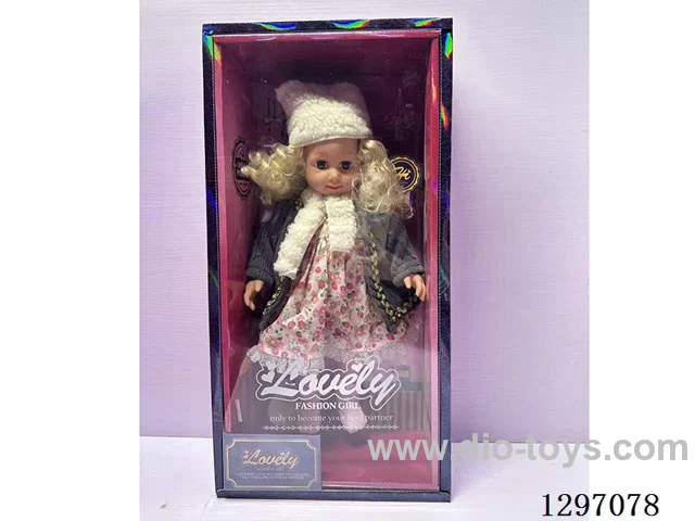 14 inch Cotton-Bodied Doll with Vinyl Hands/head and 4-Sound IC