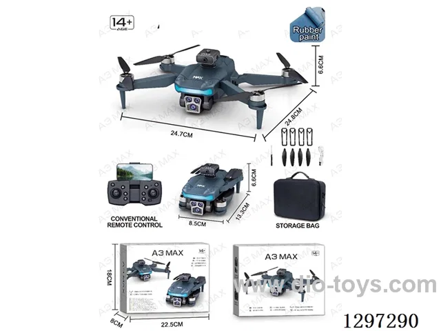 HD 4K Triple-Camera Drone with Light Flow Tracking, ESC-Controlled Cameras, and 4-Side Obstacle Avoidance