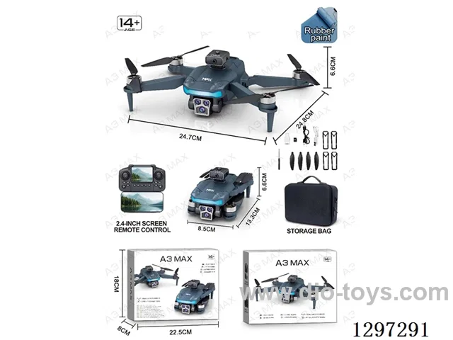 2.4-inch Remote Control Screen with Real-Time Wi-Fi Streaming, HD 4K Triple-Camera Drone with Light Flow Tracking, ESC-Controlled Cameras, and 4-Side Obstacle Avoidance