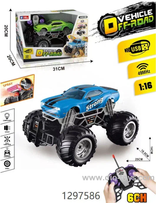 6 Channel 1:16 RC Monster Truck with Spray