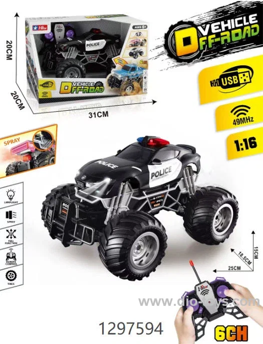 6 Channel 1:16 RC Monster Truck with Spray