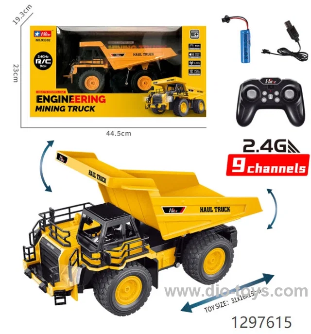 9 Channels RC Toys Transporter Mining Truck Vehicle