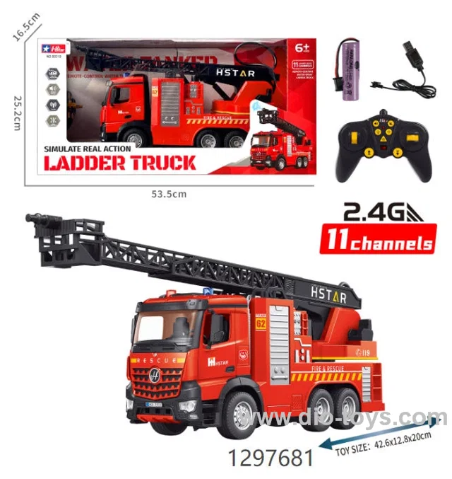 11 Channels 2.4G Expert Remote Control Fire Engine Truck