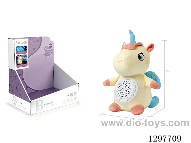 12-Button Soothing Projection Plush Toy (Unicorn)