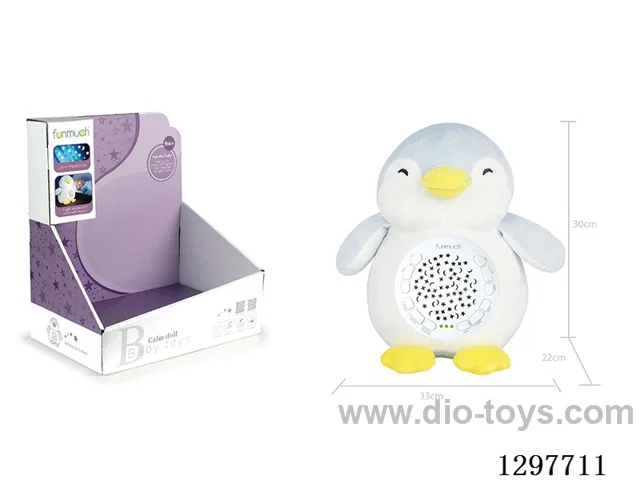 12-Button Soothing Projection Plush Toy (Penguin)