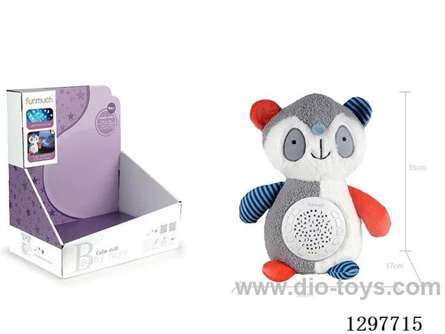 12-Button Soothing Projection Plush Toy (Raccoon)