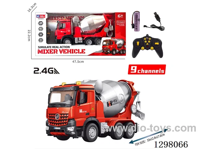 9ch RC Mixer Truck, Battery Included